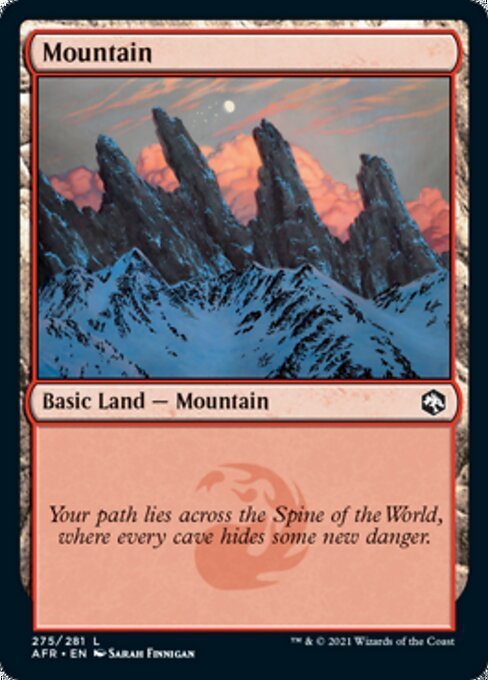 MTG ■土地/英語版■ 《山/Mountain》フォーゴトン・レルム探訪　AFR_画像1