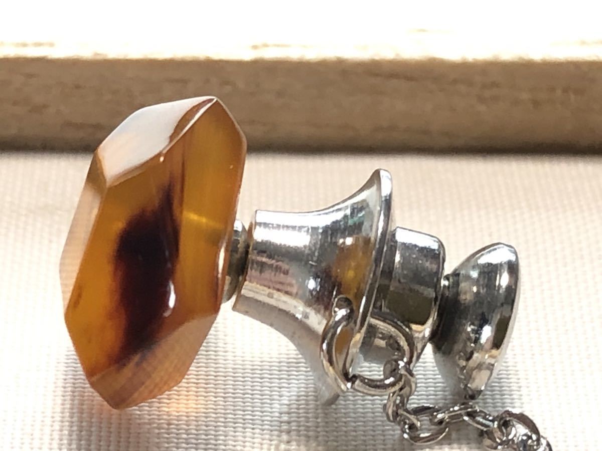  antique Nagasaki tortoise shell . pavilion book@ tortoise shell 2.5g turtle . shape tie tack beautiful goods also box attached [ inspection / tortoise shell ]