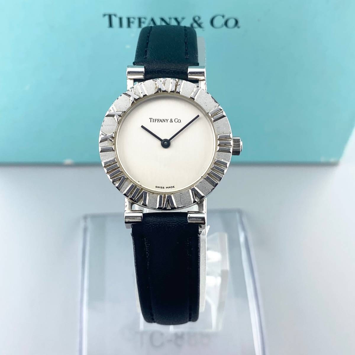 【1円箱付】Tiffany & Co. ティファニー 腕時計 レディース Atlas アトラス SV925 シルバー文字盤 L0640 ローマン 正規品_画像7