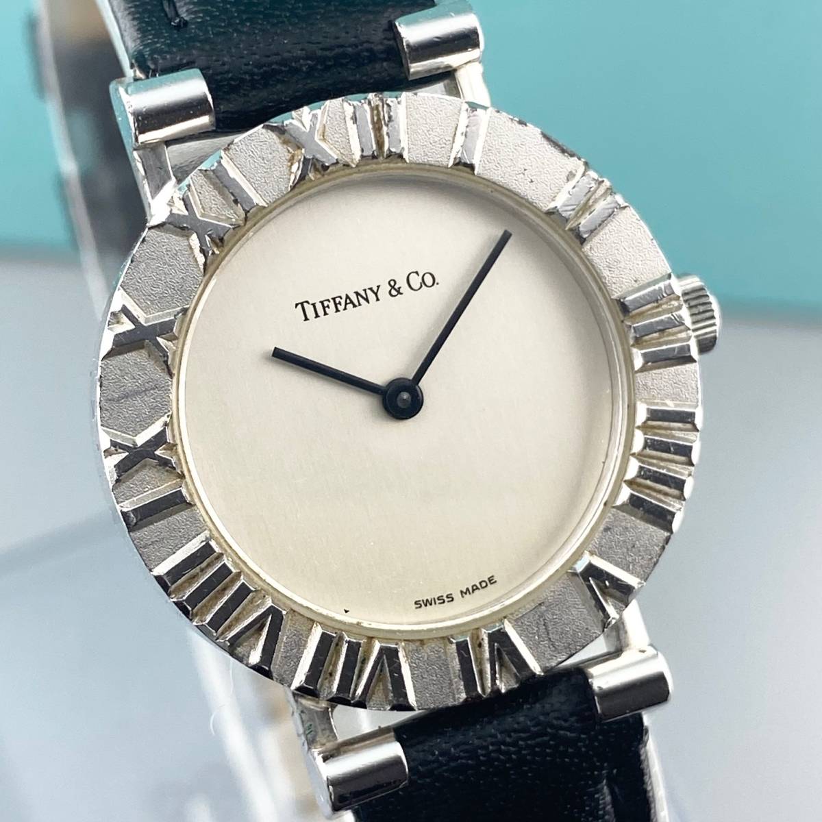 【1円箱付】Tiffany & Co. ティファニー 腕時計 レディース Atlas アトラス SV925 シルバー文字盤 L0640 ローマン 正規品_画像4
