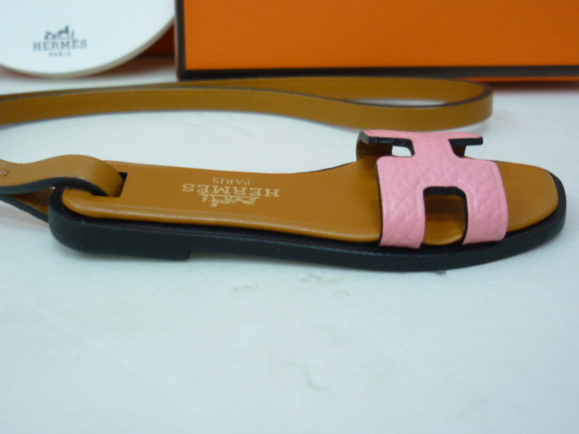 新品 HERMES エルメス バッグチャーム オラン・ナノ チャーム ローズ