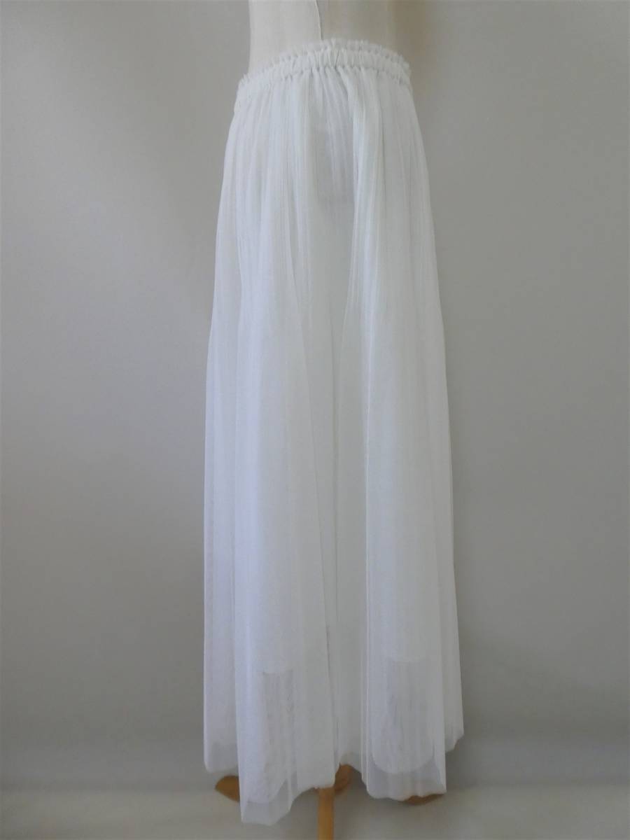 QUEENS COURT Queens Court chu-ru skirt 1 waist rubber white (39)