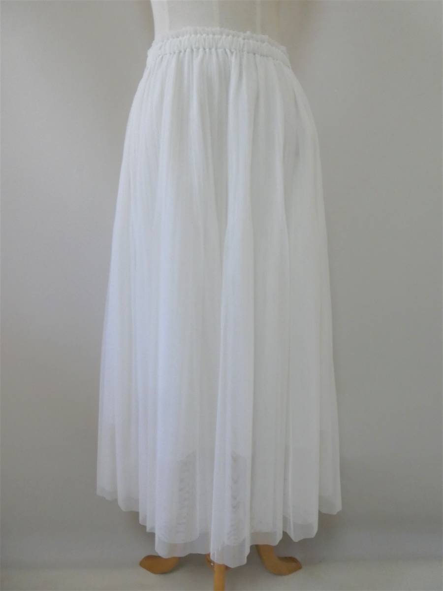 QUEENS COURT Queens Court chu-ru skirt 1 waist rubber white (39)