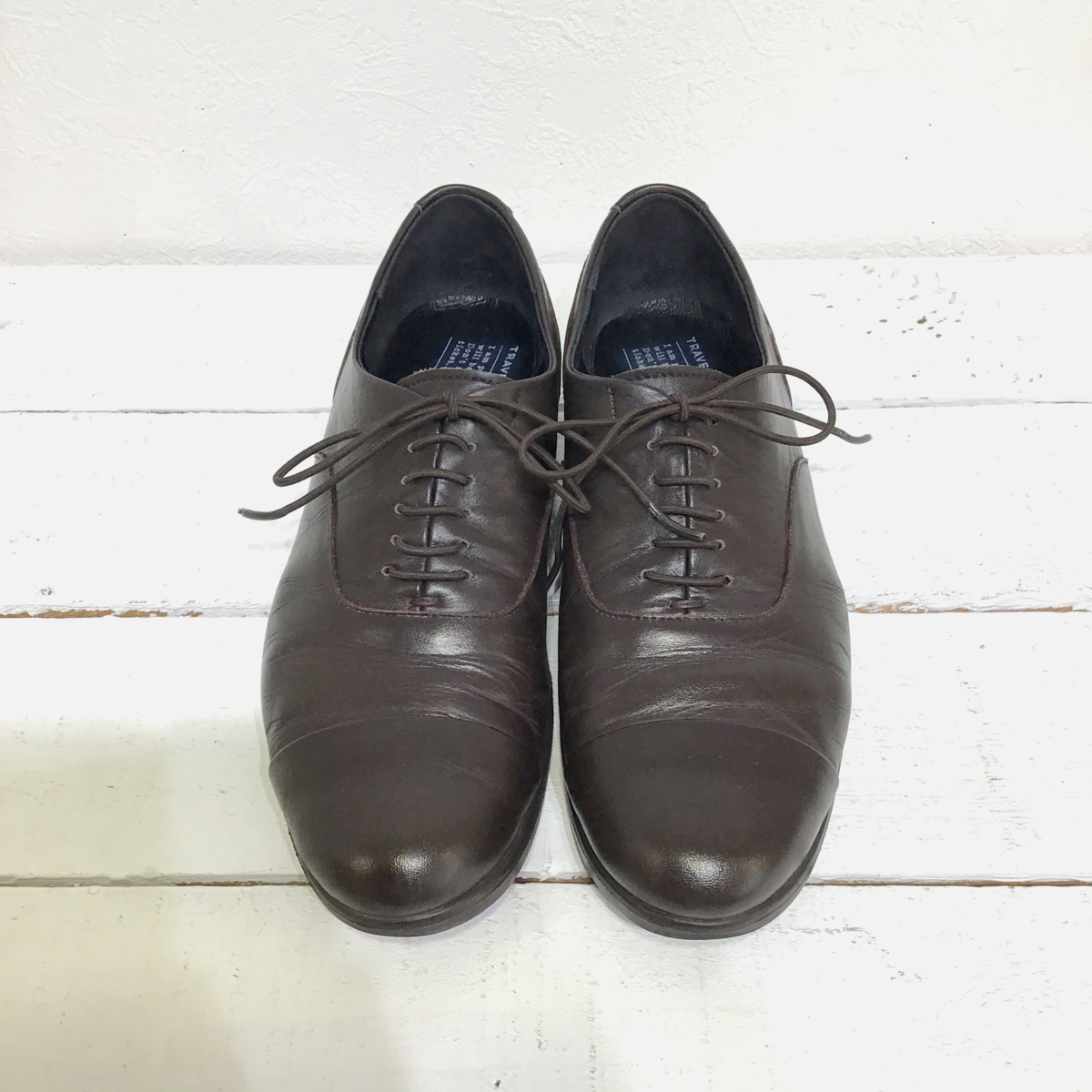 【送料無料】TRAVEL SHOES by chausser トラベルシューズ バイ ショセ ストレートチップ レースアッ レザー シューズ 靴 35 22.5cm E8-43_画像2