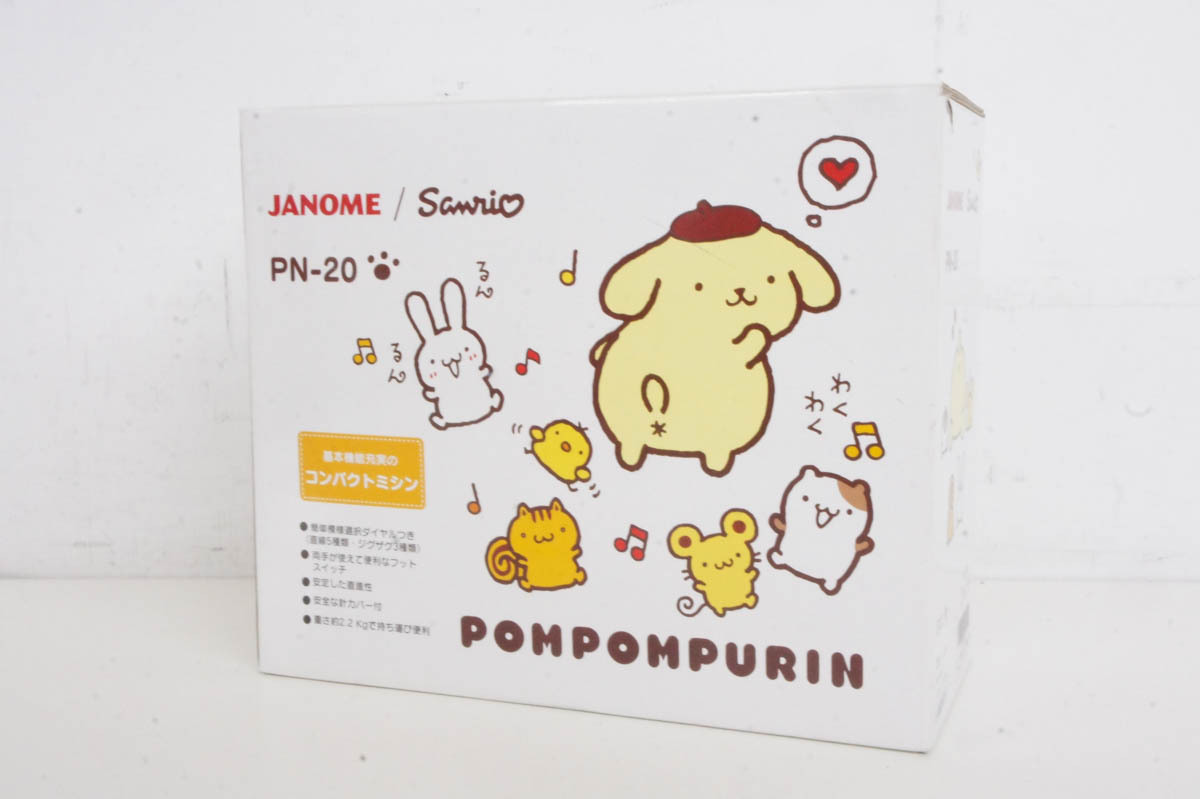 展示品 JANOME ジャノメ コンパクトミシン ポムポムプリン PN-20