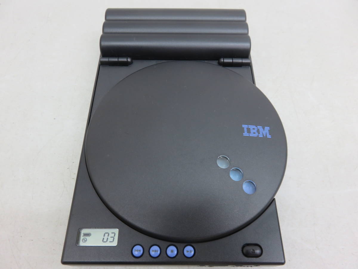 IBM ポータブル4倍速 CD-ROMドライブ CD-400 電源アダプター付 CD再生確認済 現状品 中古 美品_画像2