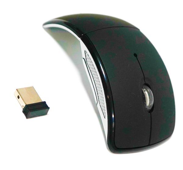 マウス 折り畳み　ワイヤレス USB 折りたたみ 小型 ブラック 黒　無線　静音　光学式_画像3