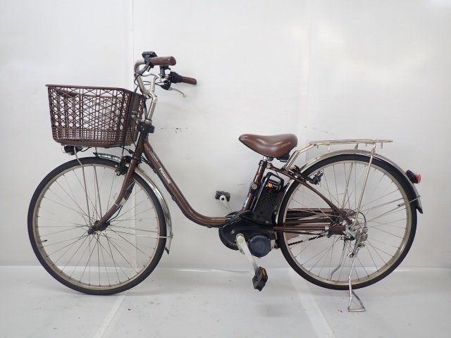 Panasonic BE-ELD633T Brown electric bike Panasonic Bb DX basket attaching ^ 65A5D-1