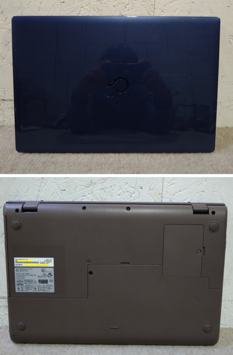 1 иен Fujitsu FMV LIFEBOOK 15.6 type ноутбук AH77/D1 FMVA77D1L металлик голубой Windows10/Corei7/ память :8GB/HDD:1TB SSD:128GB