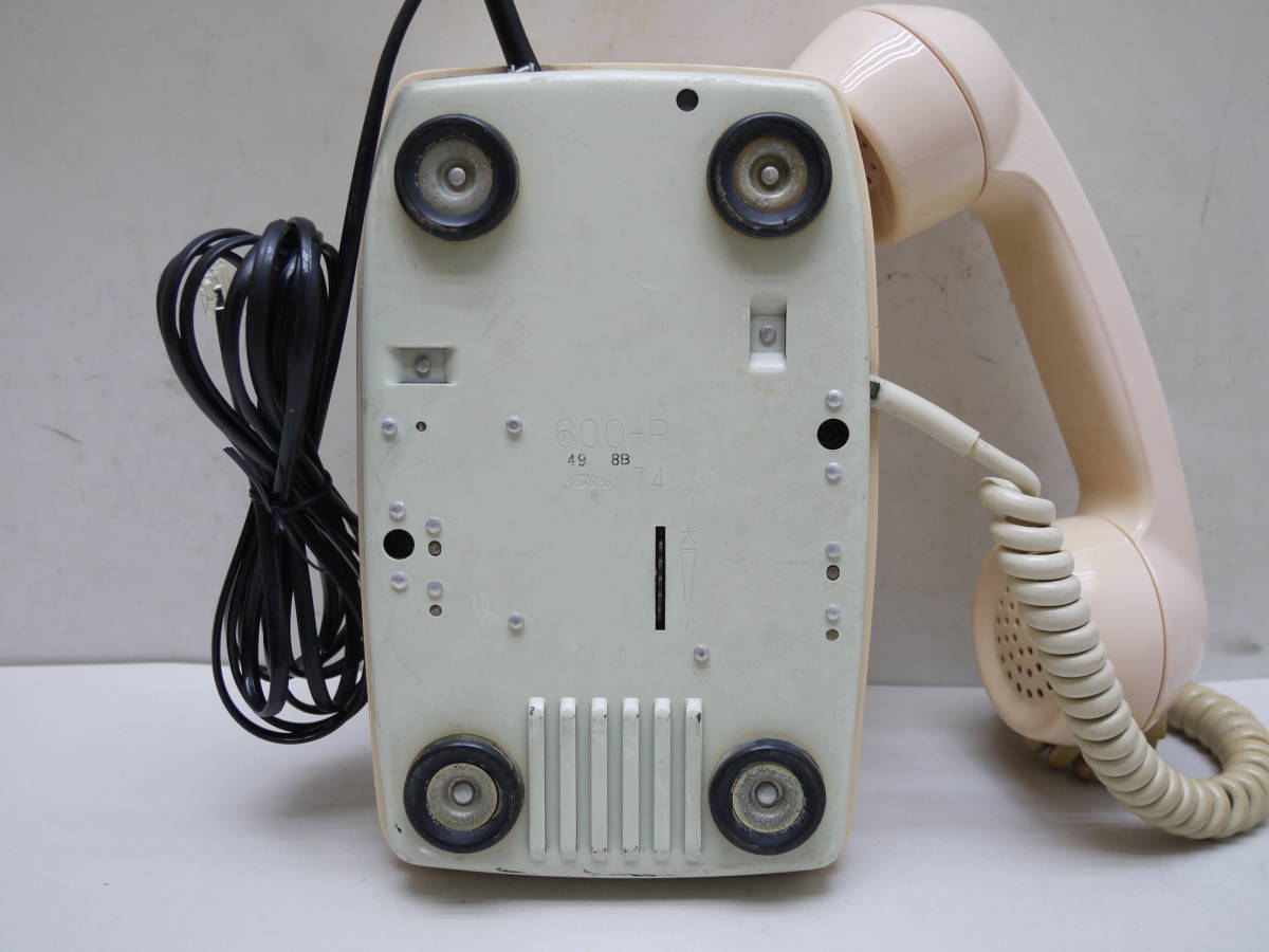 operation OK 600-P telephone machine ivory / cream color push button type antique Showa Retro 