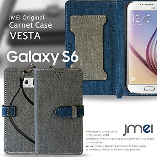 Galaxy S6 SC-05G ケース(ブラック)ベスタ ギャラクシーs6 手帳型ケース カード収納付カバー ボタン式 閉じたまま通話可_画像2