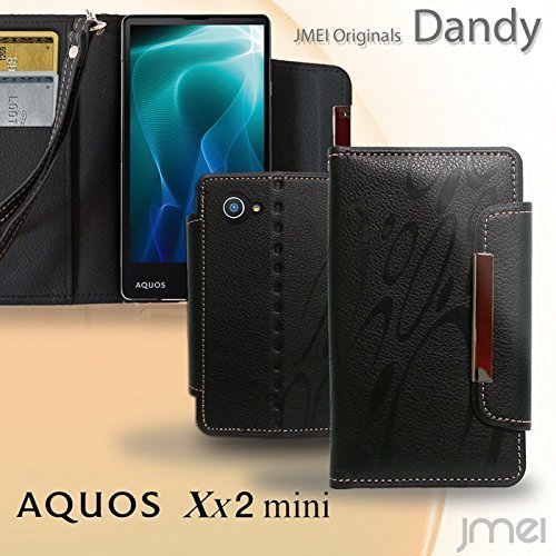 AQUOS Xx2 mini 503SH ケース 手帳型ケース ピンク(柄) ソフトバンク アクオス カードポケット付き スマホカバー ストラップ付_画像2