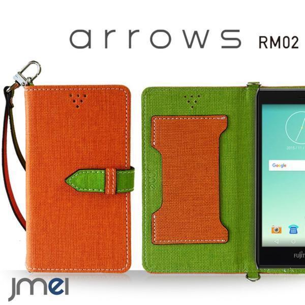 arrows RM02 arrows M02 ケース レザー手帳型ケース (オレンジ)ベスタ アローズ 楽天モバイル simフリー携帯 カバー_画像1