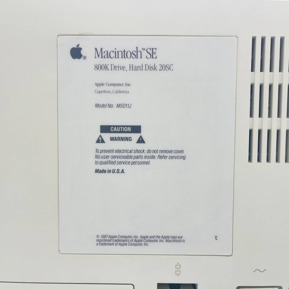 通電OK】Apple Macintosh SE M5011J アップル クラシック パソコン