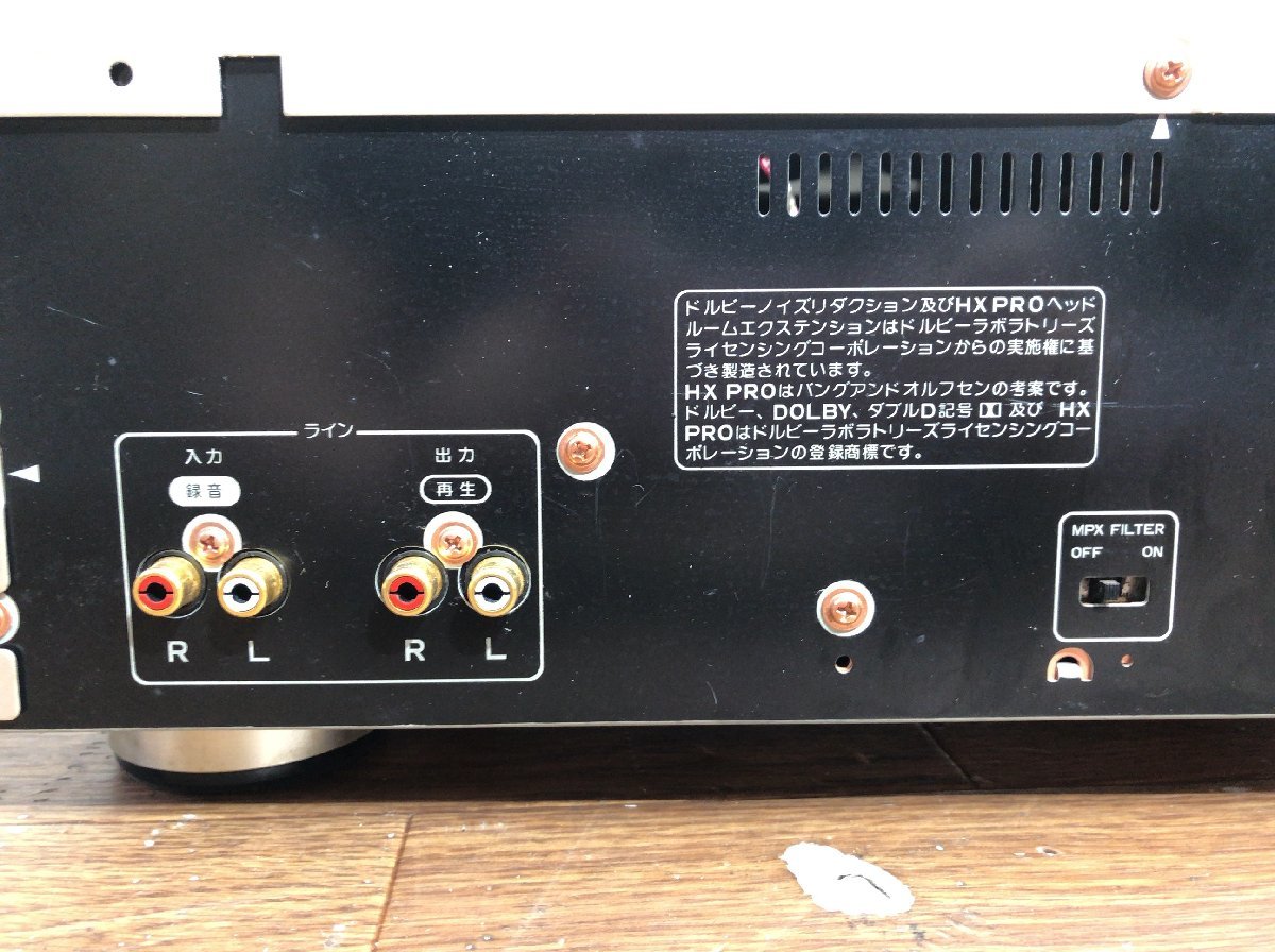 D034Q026●PIONEER 高級カセットデッキ T-1100S 動作品 リモコン付属_画像7