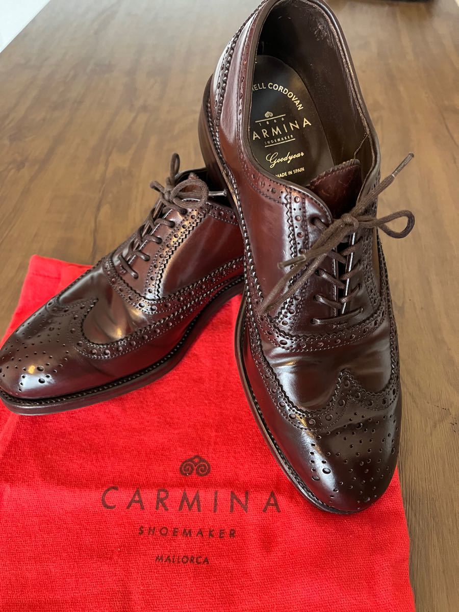 カルミナ ウイングチップシューズ スペイン製 紳士靴 高級 希少