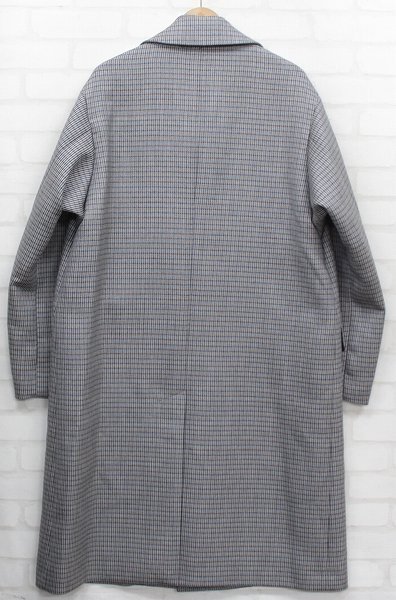 2J2461/未使用品 AURALEE 19AW DOUBLE FACE CHECK SOUTIEN COLLAR COAT