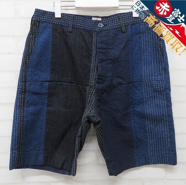 2P9228/FUNSET OF ART デニム刺し子ハリーショートパンツ ファンセット