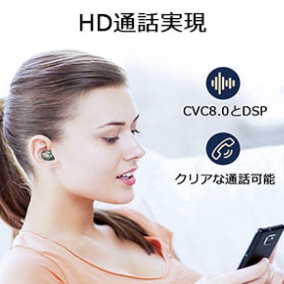 送料無料！Bluetoothイヤホン ワイヤレスイヤホン Hi-Fi高音質 ペアリング自動 Bluetooth5.1 IPX7防水 iPhone Android _画像7