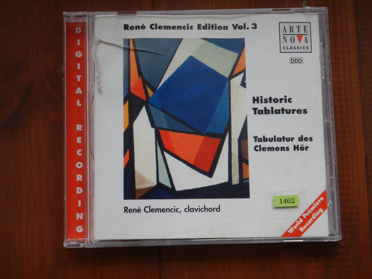 1462◆Rene Clemencic Edition Vol.3 Historic Tablatures :Tabulatur des Clemens Hor Rene Clemencic レネー・クレメンチッチ_画像1