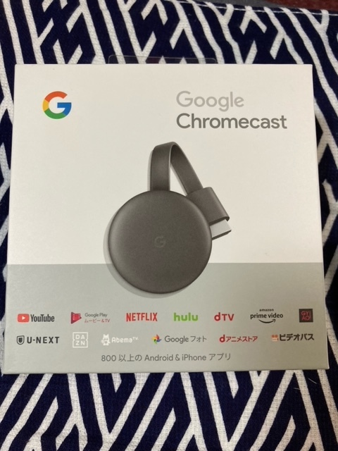 現状品 Google Chromecast 正規品 第三世代 2K対応 チャコール GA00439 
