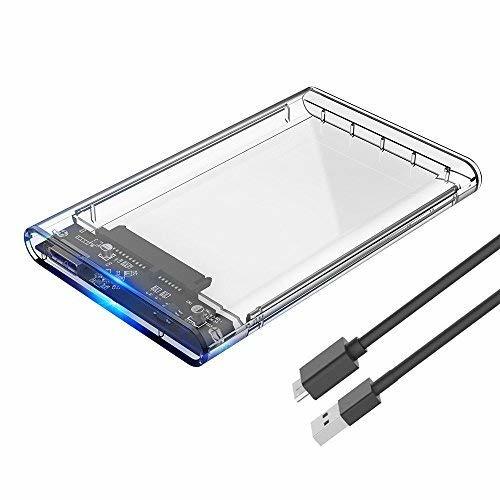  2.5インチ HDD SSD ケース USB3.0高速 透明 外付けハードディスク ドライブケース UASP対応 _画像1