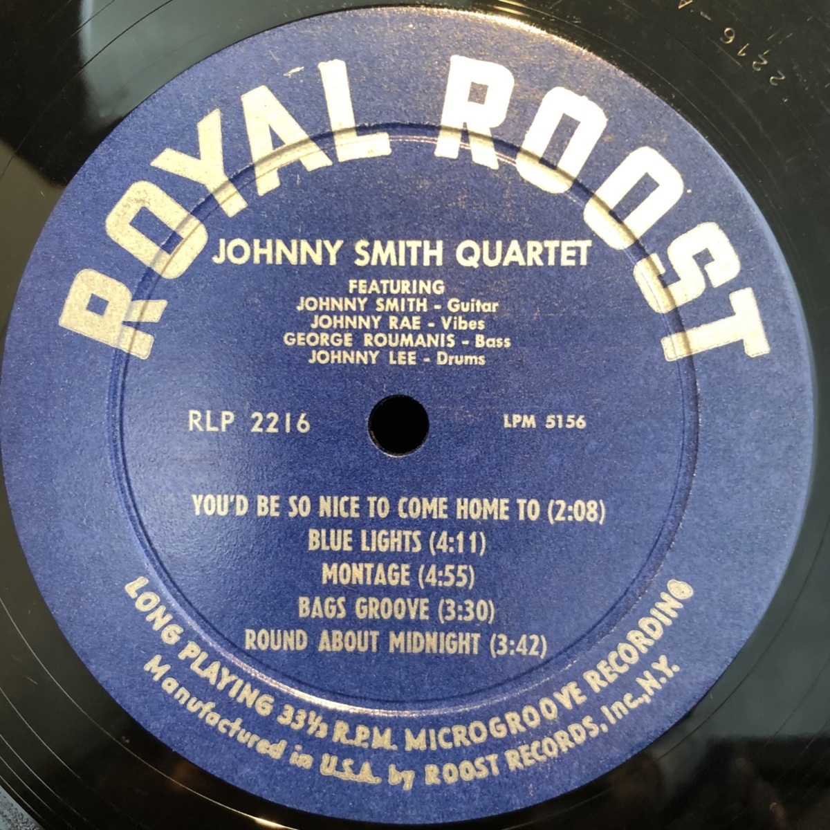Johnny Smith / The New Johnny Smith Quartet LP Royal Roost_画像3