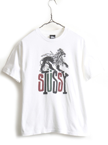 00s 希少サイズ S ■ ステューシー ロゴ プリント 半袖 Tシャツ ( メンズ レディース ) 古着 00年代 オールド STUSSY ロゴT プリントT OLDの画像1