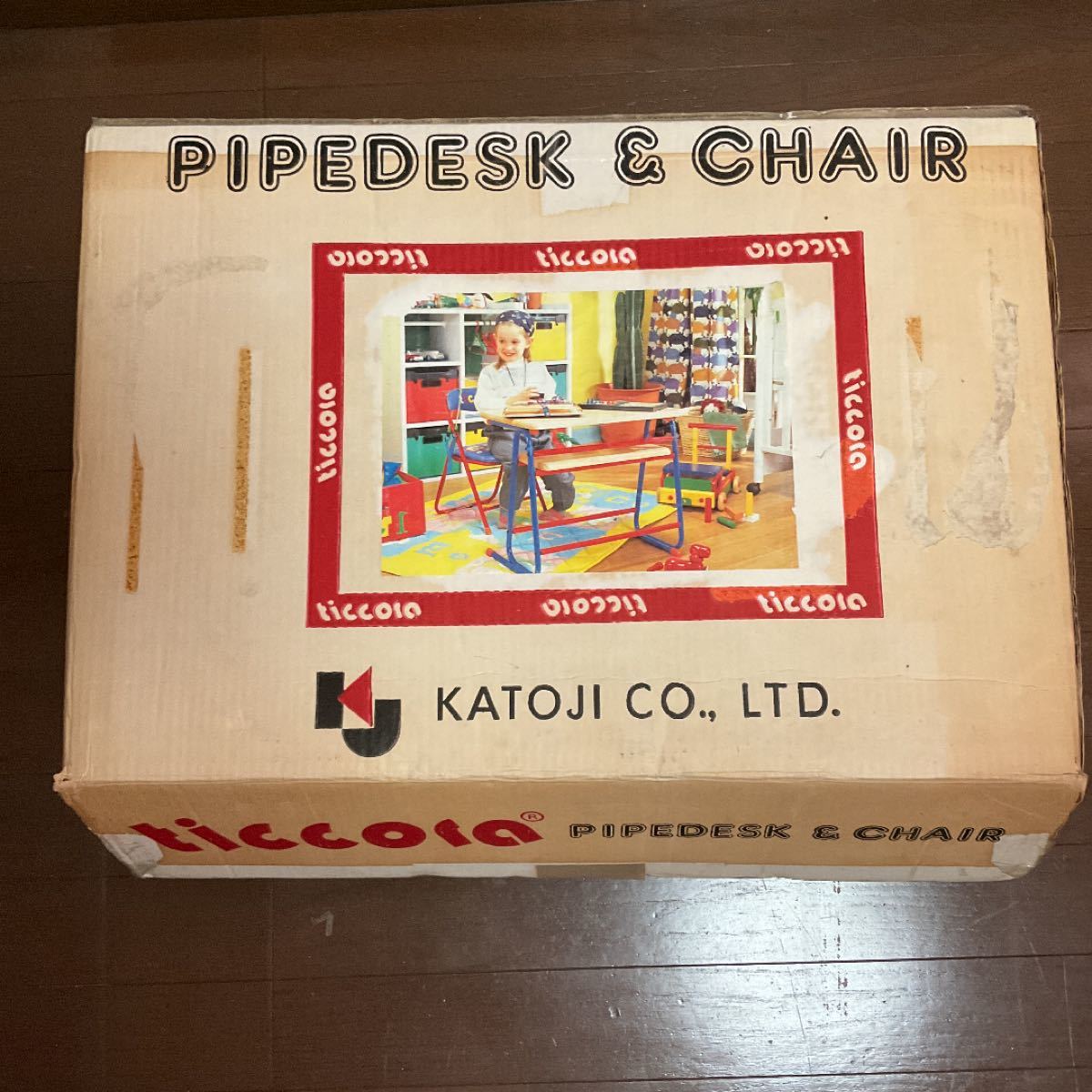 カトージ　KATOJI ticcora パイプデスク＆チェア　子供用 折りたたみ椅子