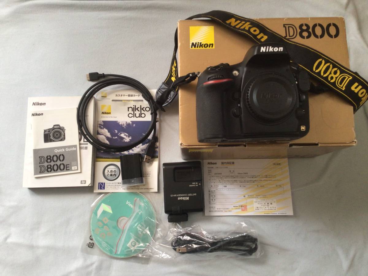 ニコン D800元箱 取説 付属品 完備 美品 5975シャッター回数 cutacut.com
