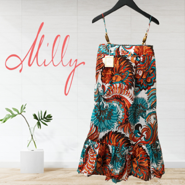 新品正規品 MILLYミリー プリントドレス ワンピース|PayPayフリマ