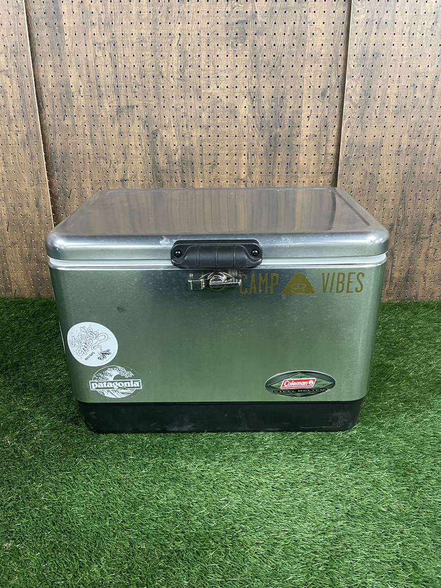 人気の定番 51L BIG SIZE 54QTスチールベルトクーラー ステンレス
