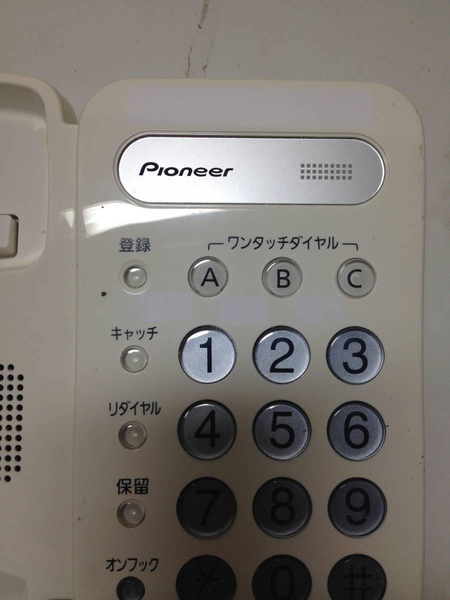 ◎ 1円～ 送料無料 ジャンク品 電話機 パイオニア Pioneerベーシックテレホン TF-12-W 傷や汚れあり_画像8