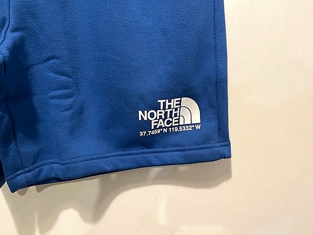 新品 正規品 USA限定 日本未発売 The North Face ノースフェイス ハーフドームロゴ スエットショーツ 裏起毛 US-L BLUE_画像2