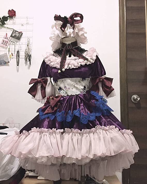 東方Project 八雲紫 コスプレ衣装 風(ウィッグ 靴別売り)