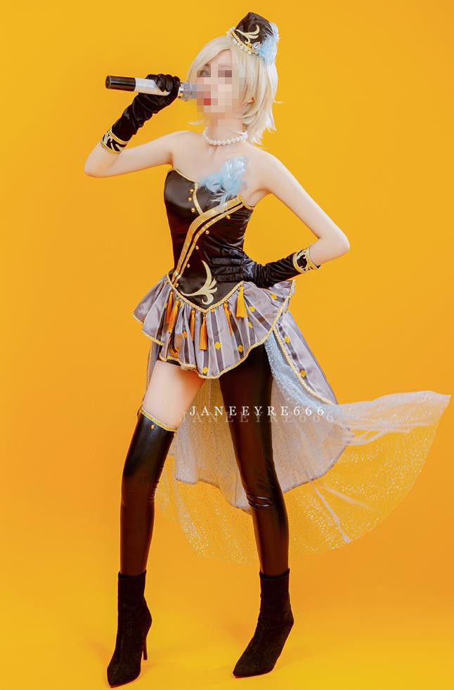 実物撮影 LoveLive! ラブライブ! ALLstarsミア・テイラー コスプレ衣装+帽風(ウィッグ 靴別売り)