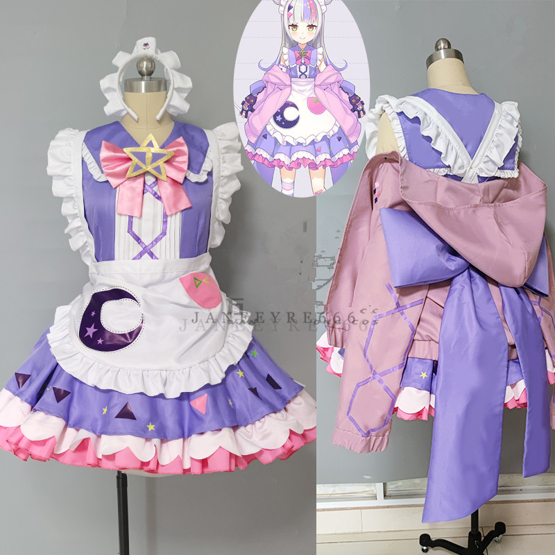 実物撮影バーチャルYouTuber VTuber 紫咲シオン メイド服 コスプレ衣装 ...