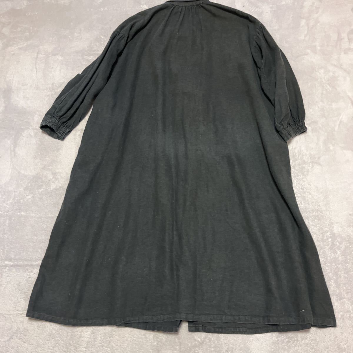 nest Robe ネストローブ 麻100% リネン100% ワンピース 墨黒