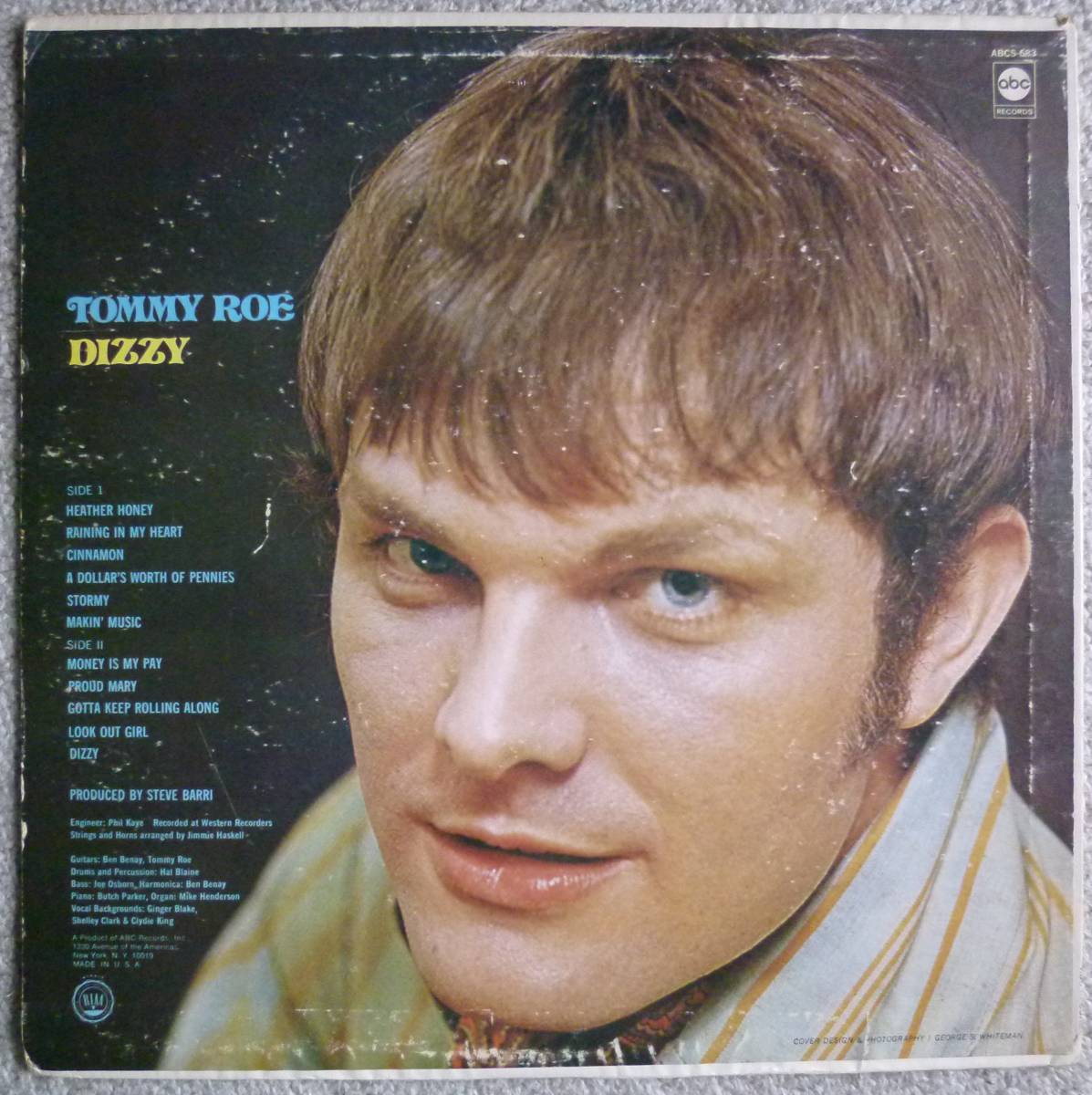 Tommy Roe『Dizzy』LP Soft Rock ソフトロック_画像2