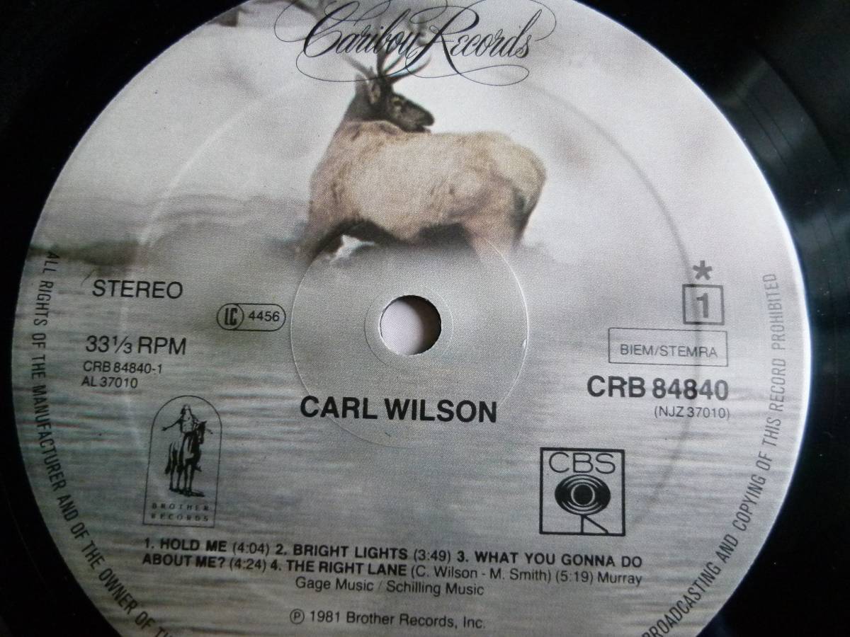  Carl Wilson『S.T.』LP Soft Rock ソフトロック The Beach Boys_画像3
