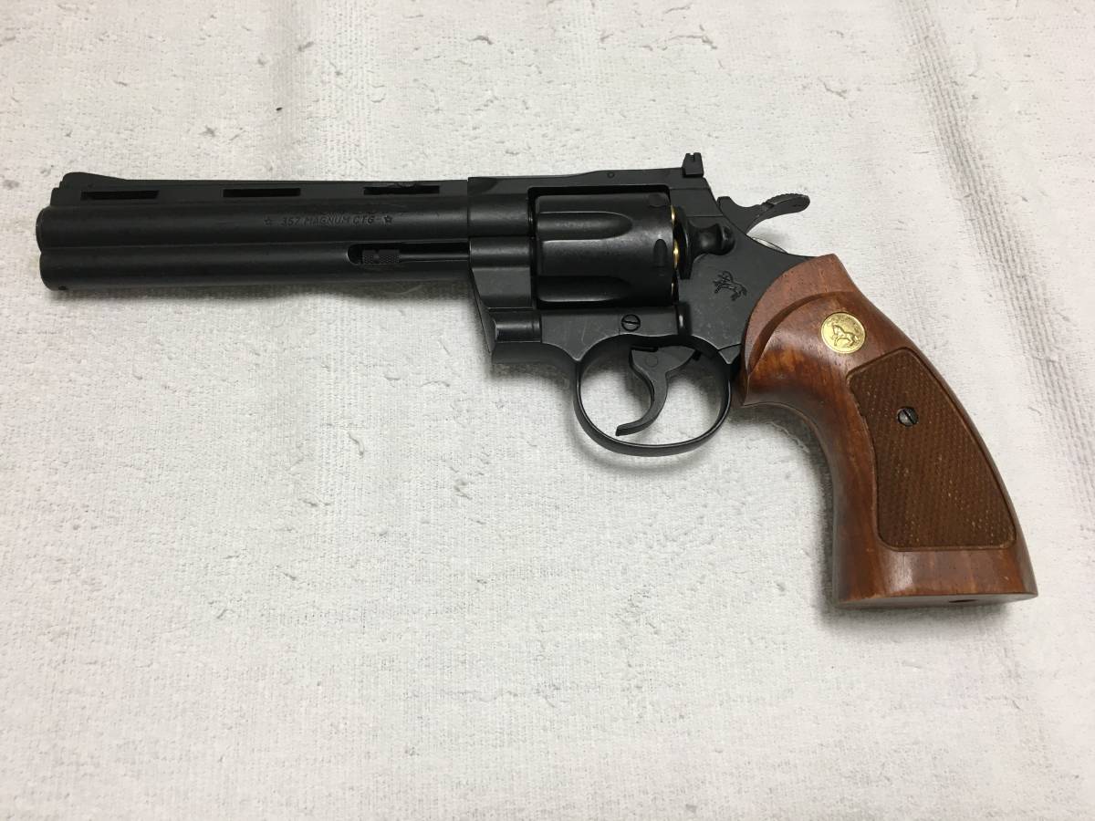 東京マルイ コルトパイソン 357 マグナム 6インチ カート仕様 木製