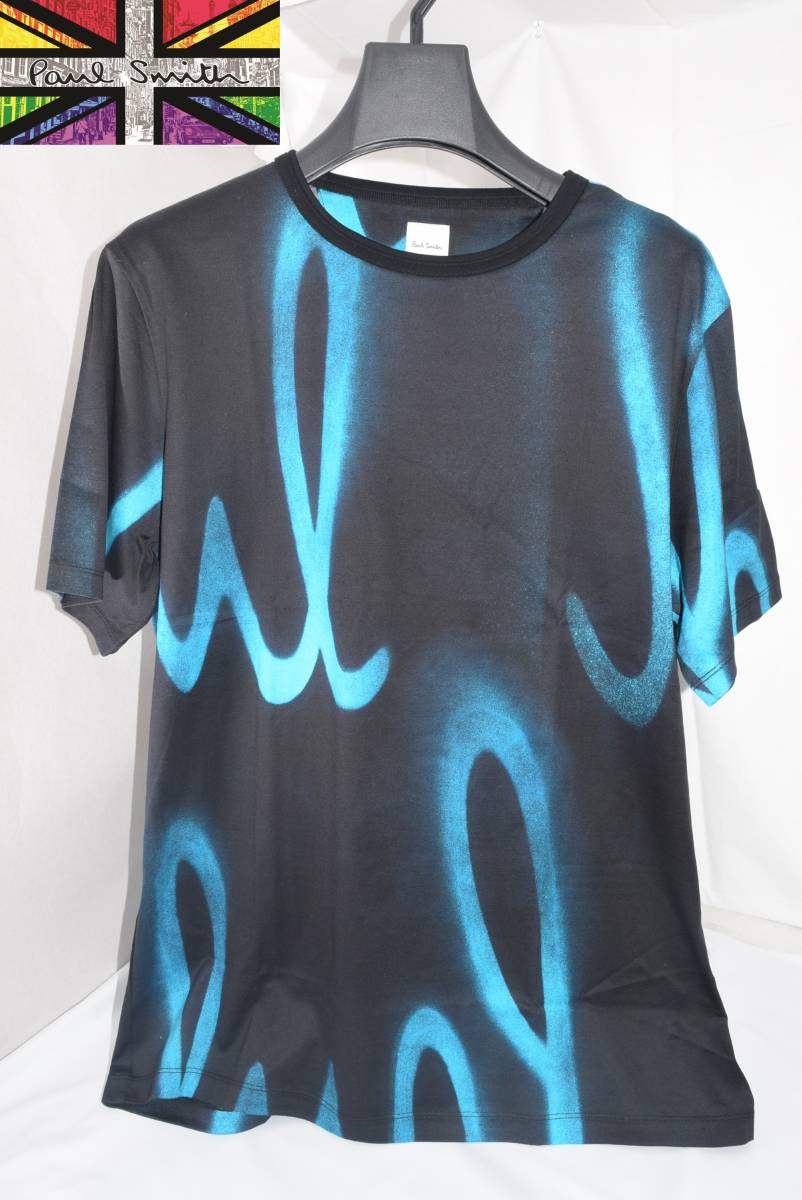 ☆新品未使用☆Paul Smith Spray Logo プリントTシャツ☆ブラック