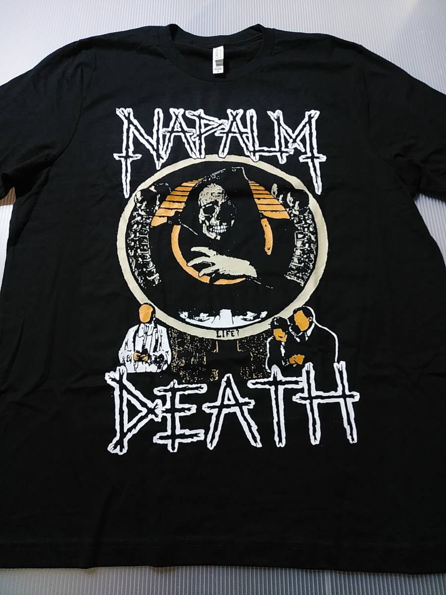 NAPALM DEATH Tシャツ life? 黒XL ナパーム・デス / earache anal cunt carcass terrorizer brutal truth dropdead_画像1