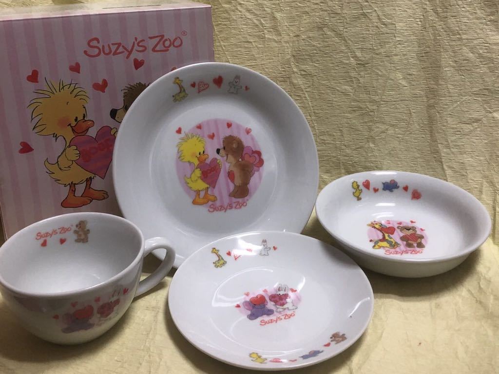  including carriage Kentucky Fried Chicken ×Suzy\'s Zoo Suzy Zoo table wear 4 point set cup * plate large * plate small * deep plate unused goods tableware set 