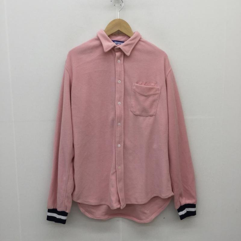 柔らかい Blouse Shirt 長袖 シャツ、ブラウス ベクプロ L BEKPRO 桃 10030860 / ピンク / Lサイズ