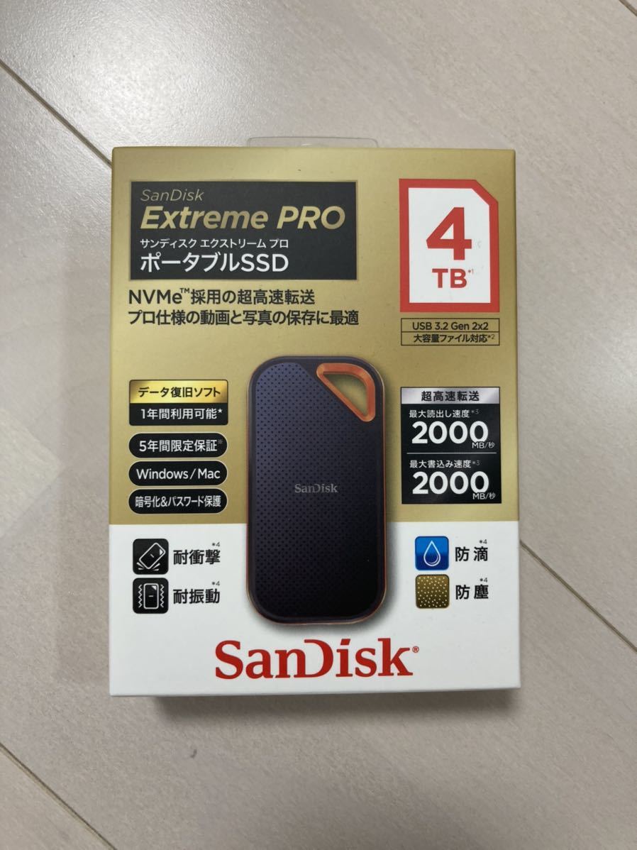 値下げ】外付けSSD 4TB SanDisk SDSSDE61-4T00-J25-