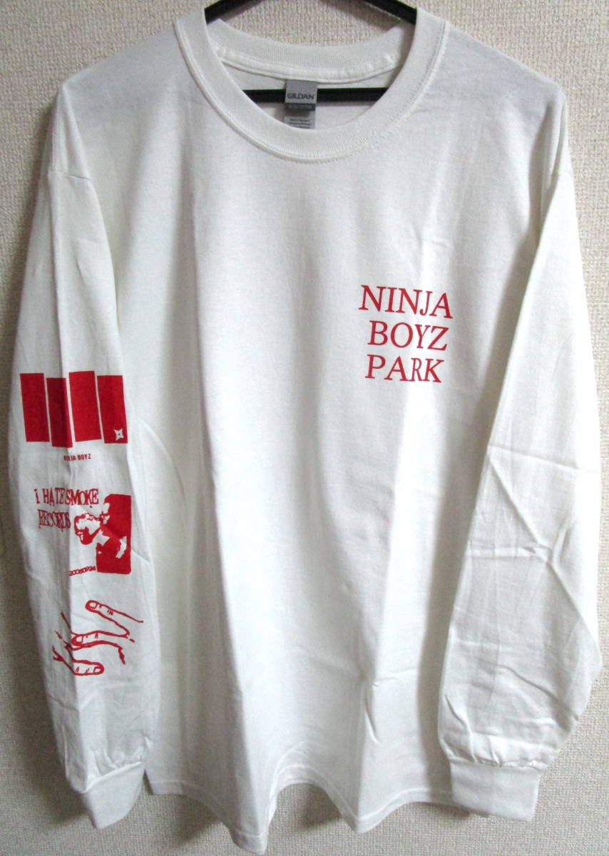 NINJA BOYZ - PARK Long Sleeve Tee 長袖 Tシャツ 限定Tシャツ ニンジャボーイズ/忍者/I HATE SMOKE RECORDS/Tokyo Punk Hardcore Fastcore_画像2