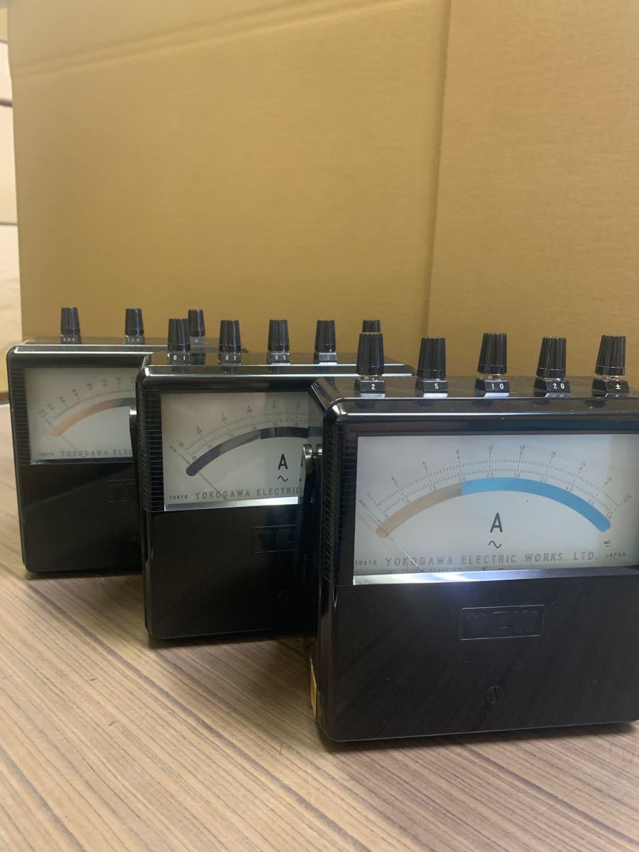YOKOGAWA 横河電機 携帯用 直流電流計 電圧計3個セット YOKOGAWA 横河電機 携帯用 直流電流計 電圧計3個セット
