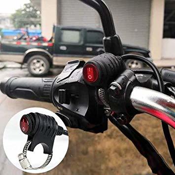 バイク スイッチ ハンドル挟み込みタイプ 防水on/offボタン フォグランプ オートバイライト用 簡単な取り付け １個 GRE_画像9