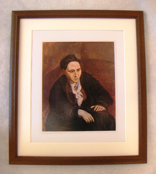ピカソ「ガートルード・スタインの肖像」オフセット複製・木製額入・即決_画像1